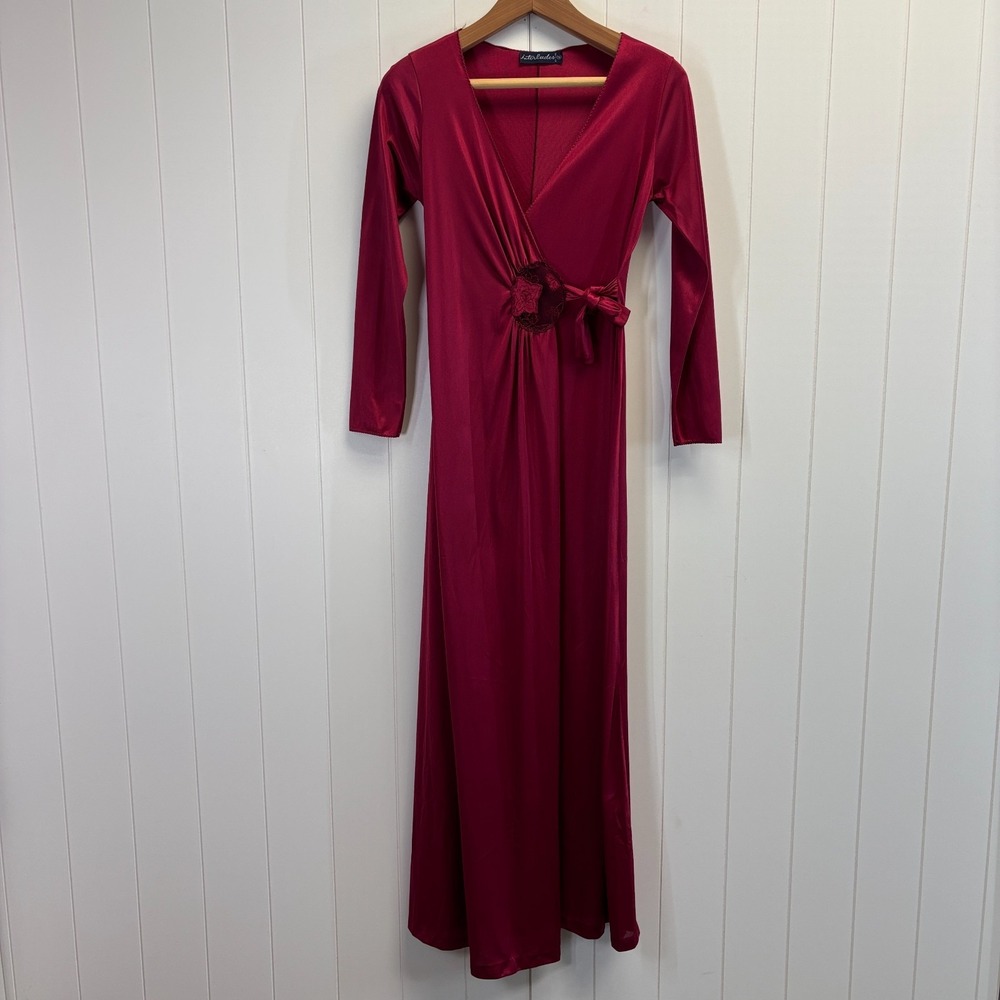 Vintage Interludes by Cira Romantic Maxi Lounge Dress Robe Womens Size S Regency